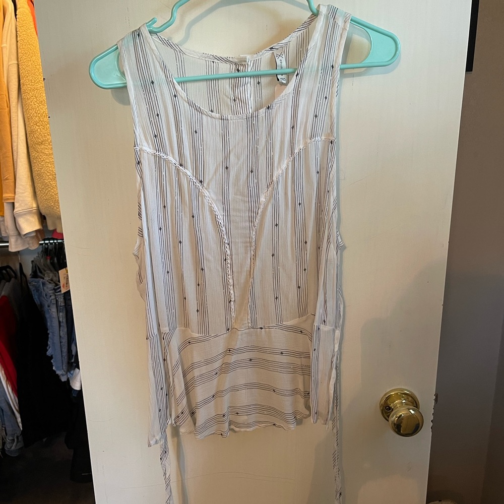 White Tank with Tie Sides